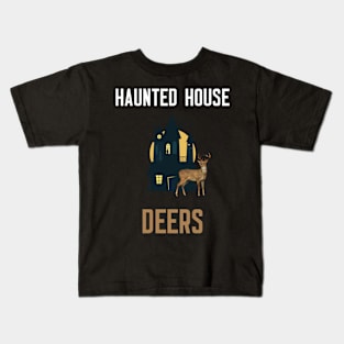 Haunted House Deers Kids T-Shirt